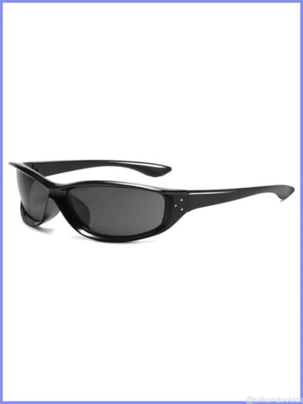 Y2K Wrap Around Sunglasses UV400 Oval Sport Shades 30g Lightweight